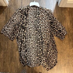 Leopard Print Kimono Cardigan